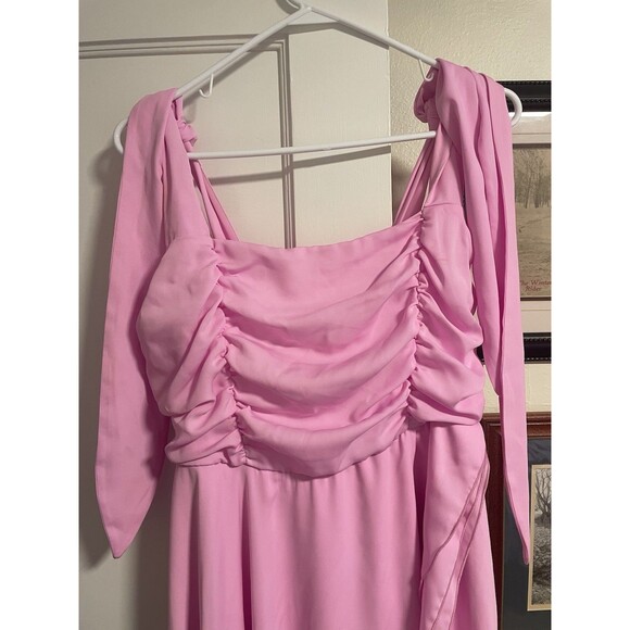 Show Me Your Mumu Runway Ruffle Dress - Pretty In Pink Size 1x - Picture 3 of 5
